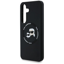 KARL LAGERFELD dėklas SAMSUNG S25 KLHMS25SSKCHTCK (magnetinės silikoninės dvigubos galvutės), juodas KARL LAGERFELD dėklas SAMSUNG S25 KLHMS25SSKCHTCK (magnetinės silikoninės dvigubos galvutės), juodas