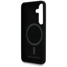 KARL LAGERFELD case for SAMSUNG S25 KLHMS25SSKCHTCK (Magnetic Silicone Double Heads) black