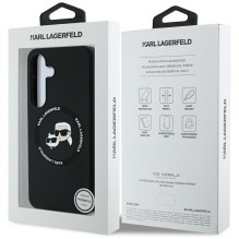 KARL LAGERFELD case for SAMSUNG S25 KLHMS25SSKCHTCK (Magnetic Silicone Double Heads) black