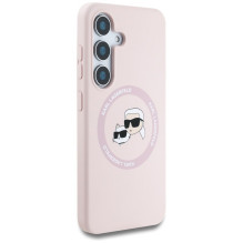 KARL LAGERFELD dėklas, skirtas SAMSUNG S25 Plus KLHMS25MSKCHTCP (magnetinės silikoninės dvigubos galvutės), rožinis KARL LAGERFELD dėklas, skirtas SAMSUNG S25 Plus KLHMS25MSKCHTCP (magnetinės silikoninės dvigubos galvutės), rožinis