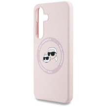 KARL LAGERFELD case for SAMSUNG S25 Plus KLHMS25MSKCHTCP (Magnetic Silicone Double Heads) pink