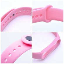 Silicone strap for XIAOMI Mi Band 5 / 6 / 7 pink (37)