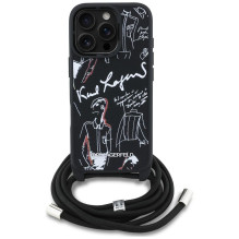 KARL LAGERFELD case for IPHONE 16 PRO KLHCP16LPGGRMPCK compatible with MagSafe (CRSSBY Grained PU W / Pattern & Logo KARL LAGERFELD case for IPHONE 16 PRO KLHCP16LPGGRMPCK compatible with MagSafe (CRSSBY Grained PU W / Pattern & Logo