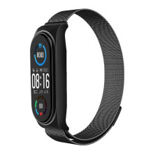 Metalinis dirželis, skirtas XIAOMIi Mi Band 7, juodas (01)