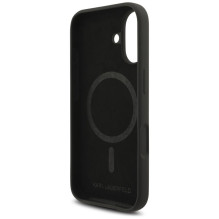 KARL LAGERFELD dėklas, skirtas IPHONE 17, suderinamas su „MagSafe KLHMP17SSCMKCRHK“ (silikono KC korpuso žiedas), juodas KARL LAGERFELD dėklas, skirtas IPHONE 17, suderinamas su „MagSafe KLHMP17SSCMKCRHK“ (silikono KC korpuso žiedas), juodas