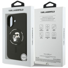 KARL LAGERFELD dėklas, skirtas IPHONE 17, suderinamas su „MagSafe KLHMP17SSCMKCRHK“ (silikono KC korpuso žiedas), juodas KARL LAGERFELD dėklas, skirtas IPHONE 17, suderinamas su „MagSafe KLHMP17SSCMKCRHK“ (silikono KC korpuso žiedas), juodas