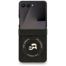 KARL LAGERFELD dėklas, skirtas SAMSUNG Z Flip7, suderinamas su MagSafe KLHMZF7PSMLRKCK (PU KC PINS), juodas KARL LAGERFELD dėklas, skirtas SAMSUNG Z Flip7, suderinamas su MagSafe KLHMZF7PSMLRKCK (PU KC PINS), juodas
