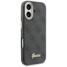 GUESS dėklas, skirtas IPHONE 17, suderinamas su MagSafe GUHMP17S5P4FWMSK (PU FW 4G Script), juodas