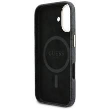 GUESS dėklas, skirtas IPHONE 17, suderinamas su MagSafe GUHMP17S5P4FWMSK (PU FW 4G Script), juodas