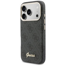 GUESS dėklas, skirtas IPHONE 17 Pro Max, suderinamas su MagSafe GUHMP17X5P4FWMSK (PU FW 4G Script), juodas
