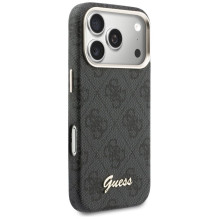GUESS dėklas, skirtas IPHONE 17 Pro Max, suderinamas su MagSafe GUHMP17X5P4FWMSK (PU FW 4G Script), juodas