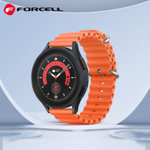 Dirželis „Samsung Galaxy Watch Forcell Forcell F-Design FS01“ su silikoninėmis skylutėmis, 22 mm, oranžinis Dirželis „Samsung Galaxy Watch Forcell Forcell F-Design FS01“ su silikoninėmis skylutėmis, 22 mm, oranžinis