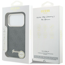 GUESS case for IPHONE 17 Pro Max compatible with MagSafe GUHMP17X5P4FWMSK (PU FW 4G Script) black