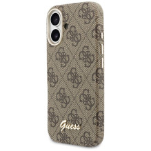 GUESS dėklas, skirtas IPHONE 17, suderinamas su MagSafe GUHMP17S5P4FWMSW (PU FW 4G Script), rudas GUESS dėklas, skirtas IPHONE 17, suderinamas su MagSafe GUHMP17S5P4FWMSW (PU FW 4G Script), rudas