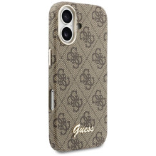 GUESS dėklas, skirtas IPHONE 17, suderinamas su MagSafe GUHMP17S5P4FWMSW (PU FW 4G Script), rudas GUESS dėklas, skirtas IPHONE 17, suderinamas su MagSafe GUHMP17S5P4FWMSW (PU FW 4G Script), rudas