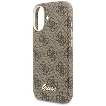 GUESS dėklas, skirtas IPHONE 17, suderinamas su MagSafe GUHMP17S5P4FWMSW (PU FW 4G Script), rudas GUESS dėklas, skirtas IPHONE 17, suderinamas su MagSafe GUHMP17S5P4FWMSW (PU FW 4G Script), rudas