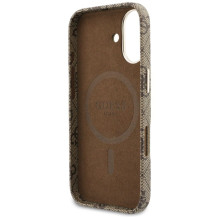 GUESS dėklas, skirtas IPHONE 17, suderinamas su MagSafe GUHMP17S5P4FWMSW (PU FW 4G Script), rudas GUESS dėklas, skirtas IPHONE 17, suderinamas su MagSafe GUHMP17S5P4FWMSW (PU FW 4G Script), rudas