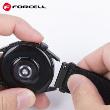 Dirželis „Samsung Galaxy Watch Forcell F-Design FS05“ laikrodžiui, poliesterio pluošto sagtis, 20 mm, juodas Dirželis „Samsung Galaxy Watch Forcell F-Design FS05“ laikrodžiui, poliesterio pluošto sagtis, 20 mm, juodas