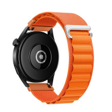 Dirželis „Samsung Galaxy Watch Forcell F-Design FS05“ laikrodžiui, poliesterio pluošto sagtis, 22 mm, oranžinis Dirželis „Samsung Galaxy Watch Forcell F-Design FS05“ laikrodžiui, poliesterio pluošto sagtis, 22 mm, oranžinis