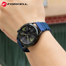 Strap to Samsung Galaxy Watch Forcell F-Design FS05 polyester fiber buckle 22 mm navy