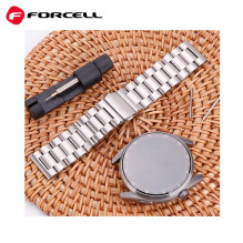 Dirželis „Samsung Galaxy Watch Forcell F-Design FS06“ plieniniam užsegimui, 20 mm, sidabrinis Dirželis „Samsung Galaxy Watch Forcell F-Design FS06“ plieniniam užsegimui, 20 mm, sidabrinis