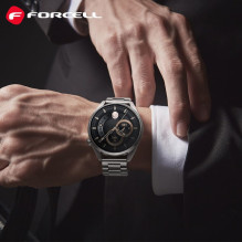 Dirželis „Samsung Galaxy Watch Forcell F-Design FS06“ plieninis užsegimas, 22 mm, sidabrinis Dirželis „Samsung Galaxy Watch Forcell F-Design FS06“ plieninis užsegimas, 22 mm, sidabrinis