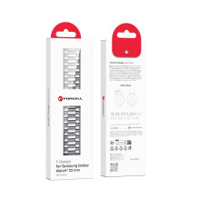 Strap to Samsung Galaxy Watch Forcell F-Design FS06 steel clasp 22 mm silver Strap to Samsung Galaxy Watch Forcell F-Design FS06 steel clasp 22 mm silver