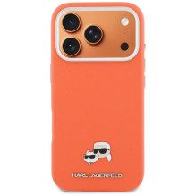 KARL LAGERFELD dėklas, skirtas IPHONE 17 Pro, suderinamas su MagSafe KLHMP17L6PFKCLO (PU FW W / KC galvutės smeigtukas),