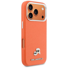 KARL LAGERFELD case for IPHONE 17 Pro Max compatible with MagSafe KLHMP17X6PFKCLO (PU FW W / K&C Head Pin) orange KARL LAGERFELD case for IPHONE 17 Pro Max compatible with MagSafe KLHMP17X6PFKCLO (PU FW W / K&C Head Pin) orange