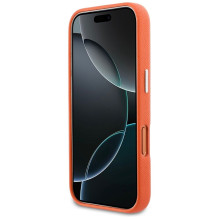KARL LAGERFELD dėklas, skirtas IPHONE 17 Pro Max, suderinamas su MagSafe KLHMP17X6PFKCLO (PU FW W / KC Head Pin), oranži
