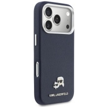 KARL LAGERFELD dėklas, skirtas IPHONE 17 Pro Max, suderinamas su MagSafe KLHMP17X6PFKCLB (PU FW W / KC Head Pin), mėlyna KARL LAGERFELD dėklas, skirtas IPHONE 17 Pro Max, suderinamas su MagSafe KLHMP17X6PFKCLB (PU FW W / KC Head Pin), mėlyna