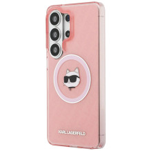 KARL LAGERFELD case for SAMSUNG S26 Ultra KLHMS26LHMKBCHOP (Magnetic IML Repeated Logo and Choupette) pink