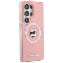 KARL LAGERFELD dėklas, skirtas SAMSUNG S26 Ultra KLHMS26LHMKBCHOP (magnetinis IML pasikartojantis logotipas ir figūrėlė)