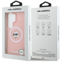KARL LAGERFELD dėklas, skirtas SAMSUNG S26 Ultra KLHMS26LHMKBCHOP (magnetinis IML pasikartojantis logotipas ir figūrėlė)