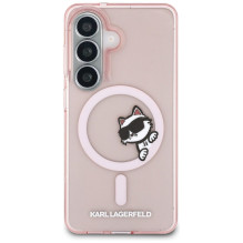 KARL LAGERFELD case for SAMSUNG S26 KLHMS26S6HCPSCP (Magnetic IML Peekaboo Choupette) pink