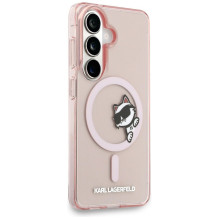 KARL LAGERFELD dėklas SAMSUNG S26 KLHMS26S6HCPSCP (magnetinis IML Peekaboo Choupette) rožinis