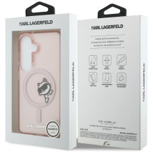 KARL LAGERFELD dėklas SAMSUNG S26 KLHMS26S6HCPSCP (magnetinis IML Peekaboo Choupette) rožinis