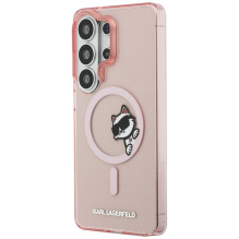 KARL LAGERFELD dėklas, skirtas SAMSUNG S26 Ultra KLHMS26L6HCPSCP (magnetinis IML Peekaboo Choupette dėklas), rožinis
