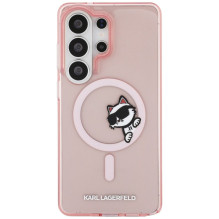 KARL LAGERFELD dėklas, skirtas SAMSUNG S26 Ultra KLHMS26L6HCPSCP (magnetinis IML Peekaboo Choupette dėklas), rožinis