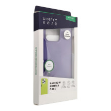 ROAR case RAINBOW BUMPER compatible with MagSafe for IPHONE 15 Pro Max purple