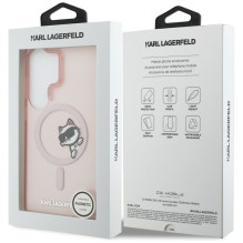 KARL LAGERFELD dėklas, skirtas SAMSUNG S26 Ultra KLHMS26L6HCPSCP (magnetinis IML Peekaboo Choupette dėklas), rožinis