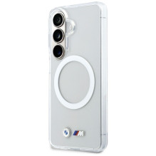 BMW dėklas, skirtas SAMSUNG S26 BMHMS26S25HSMLKT (magnetinis IML smūgiams atsparus su metaliniais logotipais), skaidrus