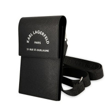 KARL LAGERFELD universal bag for mobile KLWBSARSGK (Embossed RSG) black KARL LAGERFELD universal bag for mobile KLWBSARSGK (Embossed RSG) black