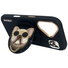 NIMMY case GLASSES COOL DOG compatible with MagSafe for IPHONE 16 black NIMMY case GLASSES COOL DOG compatible with MagSafe for IPHONE 16 black
