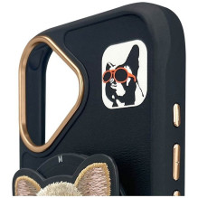 NIMMY case GLASSES COOL DOG compatible with MagSafe for IPHONE 16 black NIMMY case GLASSES COOL DOG compatible with MagSafe for IPHONE 16 black