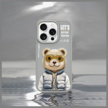 NIMMY case COOL&CUTE 2.0 Bear for IPHONE 15 Pro gray NIMMY case COOL&CUTE 2.0 Bear for IPHONE 15 Pro gray
