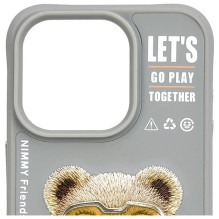 NIMMY case COOL&CUTE 2.0 Bear for IPHONE 15 Pro Max gray NIMMY case COOL&CUTE 2.0 Bear for IPHONE 15 Pro Max gray