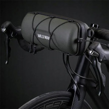 WILDMAN traveling bag for bike handlebars with zipper 2L GD7X green WILDMAN traveling bag for bike handlebars with zipper 2L GD7X green