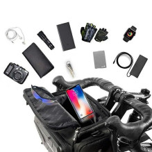 WILDMAN traveling bag for bike handlebars with zipper 4L GS6 black WILDMAN traveling bag for bike handlebars with zipper 4L GS6 black
