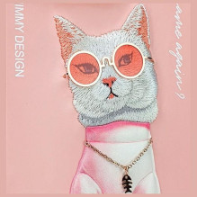 NIMMY dėklas GLASSES COOL CAT, skirtas IPHONE 15 Pro, rožinis NIMMY dėklas GLASSES COOL CAT, skirtas IPHONE 15 Pro, rožinis